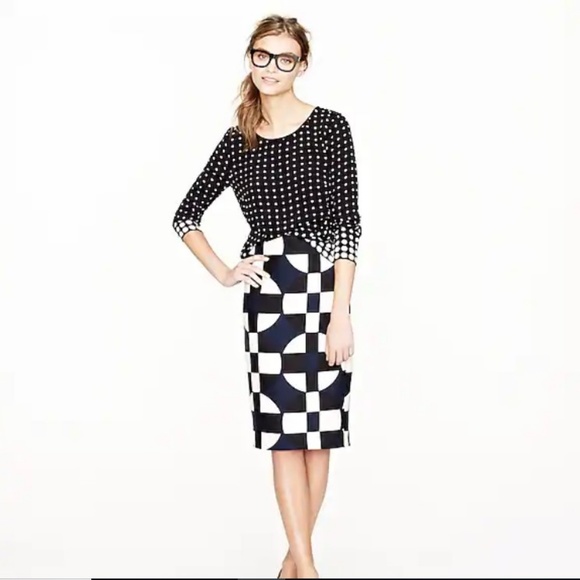 J. Crew Dresses & Skirts - J CREW No. 2 Pencil Skirt in Graphic Print 6